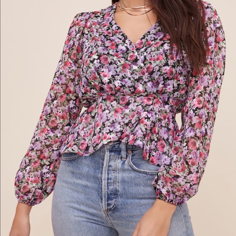 ASTR the label wrap floral print top